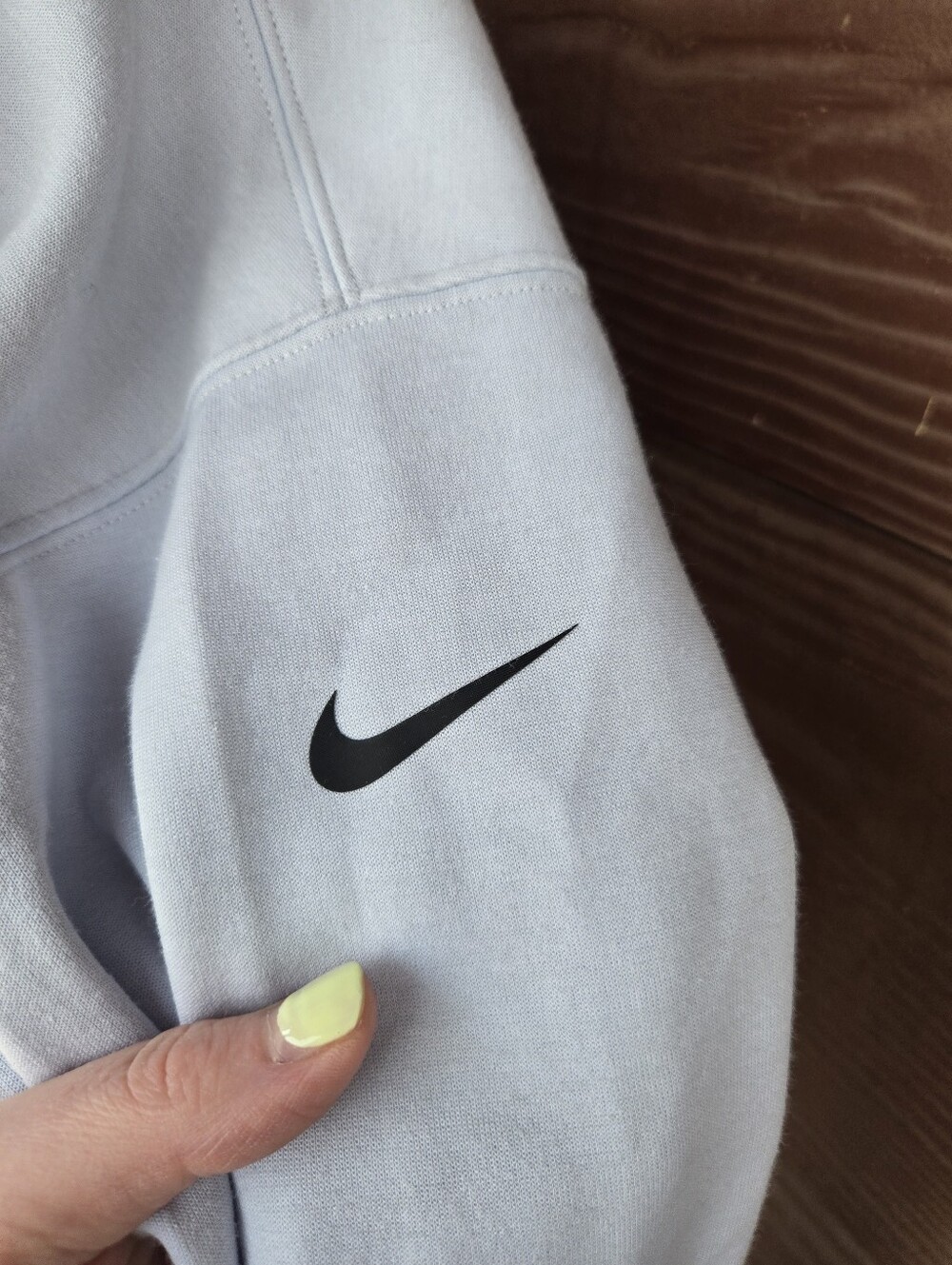 Nike Reversible Light Blue Funnel Neck Maternity Sweater Women’s Large - Picture 11 of 16